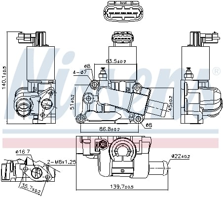 Supapa EGR potrivit OPEL CORSA B 1.2 03.98-09.00