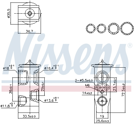 Supapa expansiune climatizare potrivit AUDI A1, A1 ALLSTREET, A1 CITY CARVER; SEAT ARONA, IBIZA V; VW MULTIVAN T7, POLO VI, T-CROSS 1.0-2.0D 01.17-