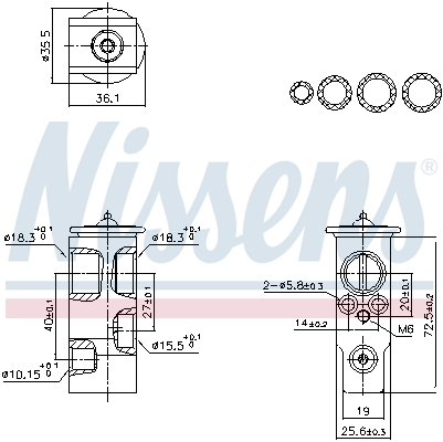 Supapa expansiune climatizare potrivit HONDA CIVIC VIII; TOYOTA AURIS, COROLLA, RAV 4 III, RAV 4 IV 1.3H-3.5 09.05-09.19