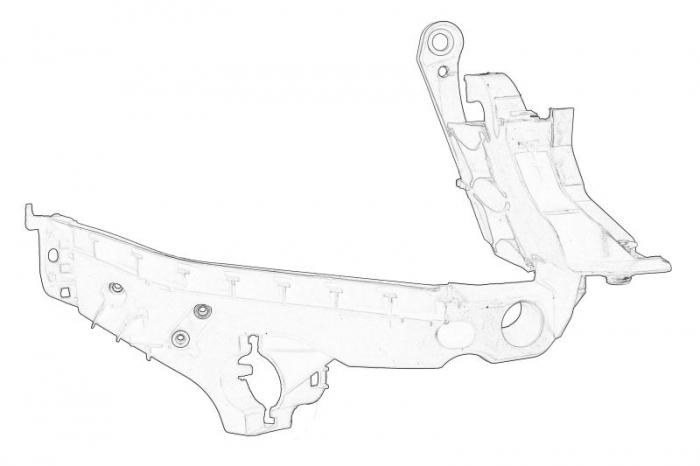 Suport far Panou fata dreapta (partea inferioara, plastic) AUDI A4 intre 2007-2016
