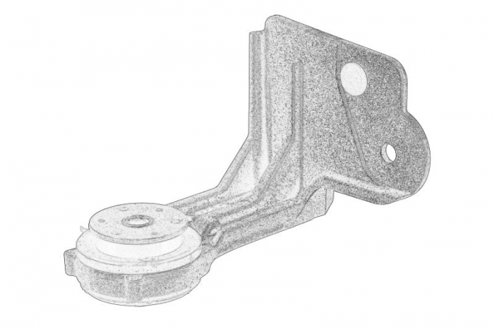 Suport radiator inferior potrivit CITROEN BERLINGO, BERLINGO MINIVAN, C3 AIRCROSS II, C4 CACTUS, C4 PICASSO II; PEUGEOT 3008 II, 308 II, 5008 II, 508 II, PARTNER MINIVAN, RIFTER 1.2-2.0D 02.13-