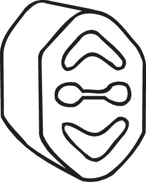 Suport sistem esapament potrivit SKODA FAVORIT, FAVORIT FORMAN, FELICIA I, FELICIA II; VW CADDY II 1.3/1.6/1.9D 05.89-04.02 [2]