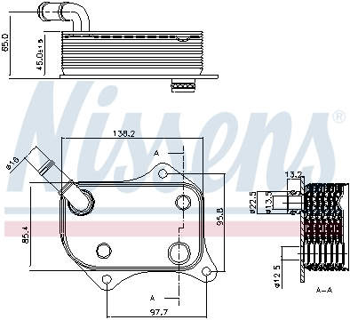 Termoflot radiator ulei (138,2) AUDI A4, A6; VW PASSAT 2.0 intre 2000-2008