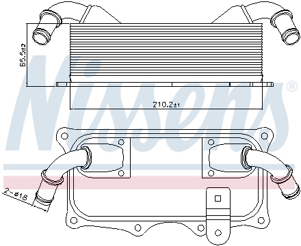 Termoflot radiator ulei (210x65,5) PORSCHE CAYENNE, PANAMERA 3.0 3.6 4.8 dupa 2009