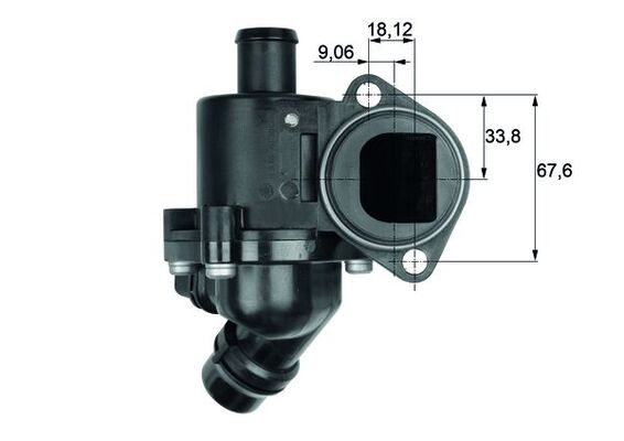Termostat lichid racire (105  C, in carcasa) potrivit AUDI A4 B6, A4 B7; SEAT EXEO, EXEO ST 1.6 1.8 2.0 11.00-09.10