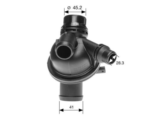 Termostat lichid racire (103  C) potrivit BMW 6 (F12), 6 (F13), 6 GRAN COUPE (F06), 7 (F01, F02, F03, F04) 3.0 3.0H 07.11-10.18