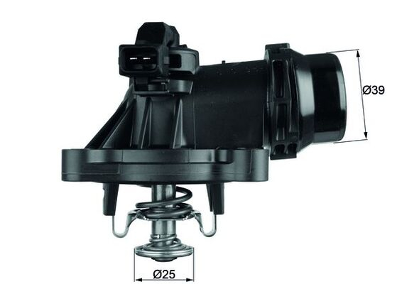 Termostat lichid racire (105  C, in carcasa) potrivit BMW 1 (E81), 1 (E82), 1 (E87), 1 (E88), 3 (E46), 3 (E90), 3 (E91), 3 (E92), 3 (E93), 5 (E60), X1 (E84), X3 (E83) 1.6 1.8 2.0 12.00-06.15