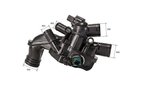 Termostat lichid racire (105  C, in carcasa) potrivit CITROEN BERLINGO MULTISPACE, BERLINGO MINIVAN, C3 II, C3 PICASSO, C4, C4 GRAND PICASSO I, C4 GRAND PICASSO II, C4 I, C4 II 1.2-1.6LPG 02.07-