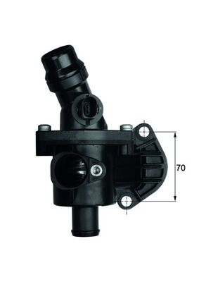 Termostat lichid racire (109  C, in carcasa) potrivit AUDI A3; SEAT ALTEA, LEON, TOLEDO III; SKODA OCTAVIA II; VW GOLF PLUS V, GOLF V, JETTA III, PASSAT B6, TOURAN 2.0 05.03-11.10