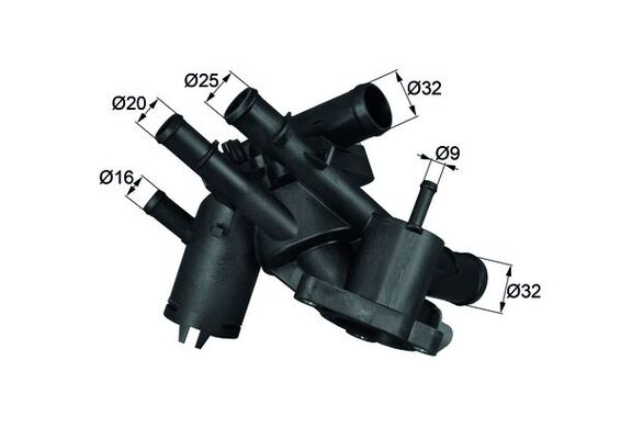 Termostat lichid racire (109°C, in carcasa) potrivit VW BORA, BORA I, GOLF IV 1.6 01.02-06.06 [3]