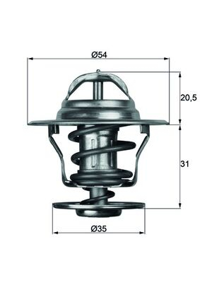 Termostat lichid racire (71  C) potrivit VOLVO V40; AUDI 100 C4, 80 B1, 80 B2, 80 B3, 80 B4, A6 C4, CABRIOLET B3, COUPE B2, COUPE B3; OPEL ASCONA B, FRONTERA A, MANTA B, REKORD E 1.0-2.4 07.73-