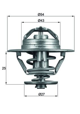 Termostat lichid racire (83  C) potrivit IVECO DAILY I, DAILY III; CITROEN JUMPER I; FIAT DUCATO; PEUGEOT BOXER; MULTICAR FUMO 2.3D-2.8D 01.82-
