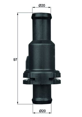 Termostat lichid racire (75  C, in carcasa) potrivit AUDI Q3, TT; SEAT ALHAMBRA, ALTEA XL, LEON; SKODA OCTAVIA II, OCTAVIA IV, SUPERB II; VW BEETLE, CC B7, EOS, GOLF PLUS V, GOLF V 1.4-3.2 02.04-