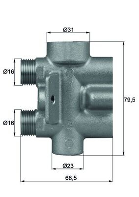 Termostat lichid racire (75  C, in carcasa) potrivit AUDI Q7, R8; VW TOUAREG 3.0D-5.2 10.02-08.15
