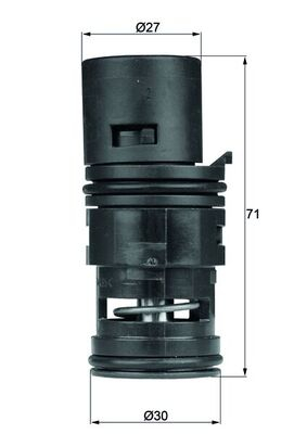 Termostat lichid racire (75  C, in carcasa) potrivit BMW X3 (E83) 2.5 3.0 08.06-08.08
