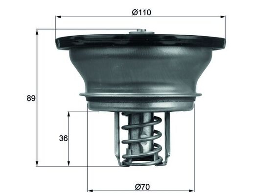 Termostat lichid racire (82  C, cu garnitura) potrivit RVI C, D, K, KERAX, MAGNUM, PREMIUM 2, T; VOLVO 8300, 9300, 9400, 9700, 9900, B9, FH, FH II, FH16, FH16 II, FM, FM II D11A-330-G9A300 08.93-