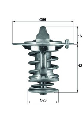 Termostat lichid racire (76  C) potrivit MITSUBISHI 3000 GT, COLT IV, COLT V, GALANT VII, L400, LANCER IV, LANCER V, LANCER VI, MIRAGE IV, PAJERO CLASSIC, PAJERO II, PAJERO III 1.3-3.2D 01.90-