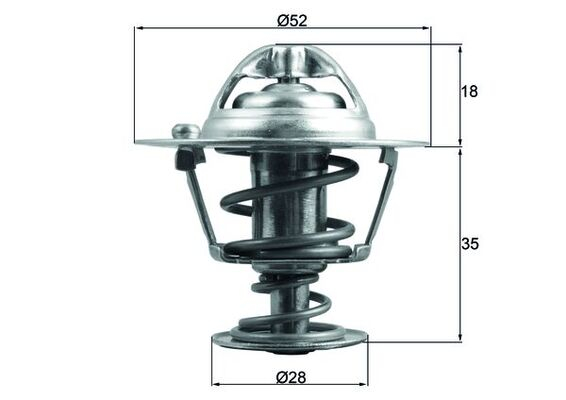 Termostat lichid racire (78  C) potrivit HONDA ACCORD VI, CITY IV, CIVIC IV, CIVIC VIII, CIVIC X, CR-V I, CR-V V, CR-Z, HR-V, INSIGHT, JAZZ III, JAZZ IV, ODYSSEY; ROVER 400 II 1.3-3.5 01.89-