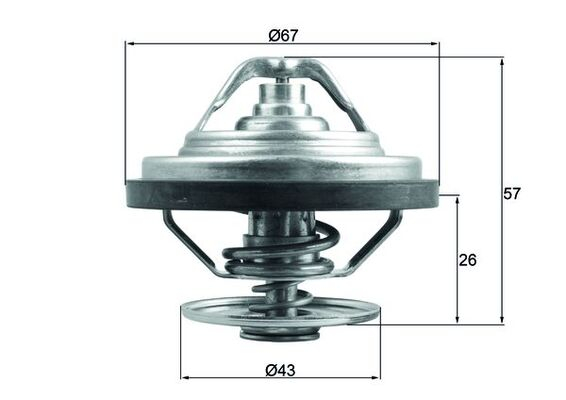 Termostat lichid racire (79  C, cu garnitura) potrivit MAN HOCL, LION  S CITY, NG, NL, SL II, SU, TGA, TGS I, TGX I, TGX II; FAP A; NEOPLAN CITYLINER II, TOURLINER I D2066LF01-D2676LFAE 12.00-