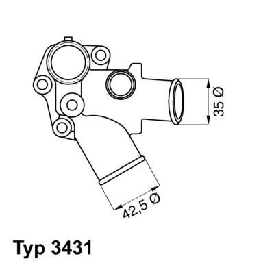 Termostat lichid racire (80  C, in carcasa) potrivit CITROEN C25; FIAT BRAVA, BRAVO I, DUCATO, DUNA, FIORINO, FIORINO MINIVAN, REGATA, RITMO, TALENTO, TIPO, UNO 1.4D 1.7D 1.9D 01.84-10.01