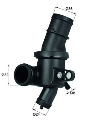 Termostat lichid racire (80  C, in carcasa) potrivit MERCEDES A (W169), B SPORTS TOURER (W245) 2.0D 09.04-06.12