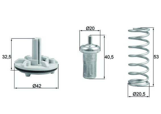 Termostat lichid racire (80  C) potrivit AUDI A1; SEAT ALHAMBRA, IBIZA IV, IBIZA IV SC, IBIZA IV ST; SKODA FABIA II; VW BEETLE, CC B7, EOS, GOLF PLUS V, GOLF V 1.4 1.4ALK 1.4CNG 11.05-07.18