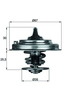 Termostat lichid racire (92  C) potrivit AUDI 100 C4, 80 B4, A4 B5, A4 B6, A6 C4, A6 C5, A8 D2, A8 D3, ALLROAD C5, CABRIOLET B3, COUPE B3, V8; SKODA SUPERB I; VW MULTIVAN T5 1.6-4.2 10.88-07.10