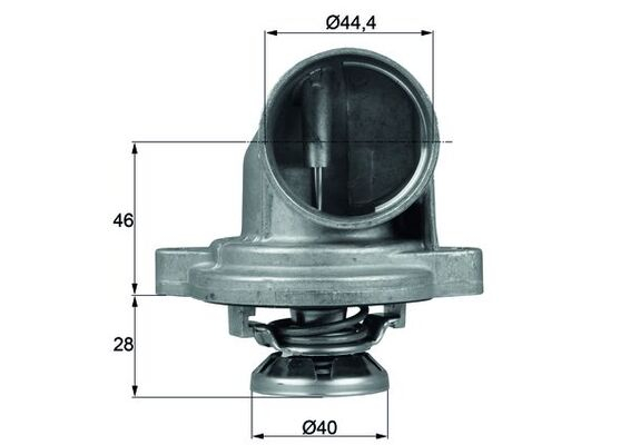 Termostat lichid racire (80  C) potrivit MERCEDES V (638 2), VITO (W638) 2.3D 02.96-07.03