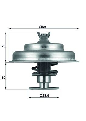 Termostat lichid racire (80  C) potrivit VOLVO 440, 460; CITROEN BX, C15, C15 MINIVAN, JUMPER I, VISA, XANTIA, XM; FORD GRANADA, GRANADA II, SCORPIO I, SIERRA, SIERRA I 1.5D-3.0 11.77-12.04