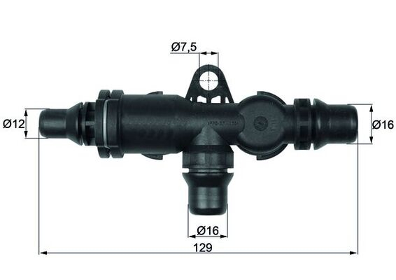 Termostat lichid racire (82  C, cu carcasa) potrivit BMW X5 (E53); LAND ROVER RANGE ROVER III 3.0-4.8 01.00-10.06