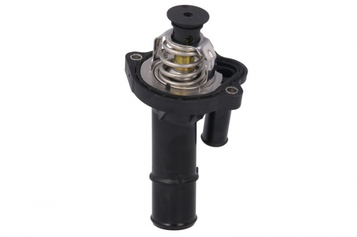 Termostat lichid racire (82  C, cu carcasa) potrivit FORD USA EDGE, EXPLORER, FUSION, MUSTANG; LINCOLN MKC 2.0 2.0D 2.3 09.12-