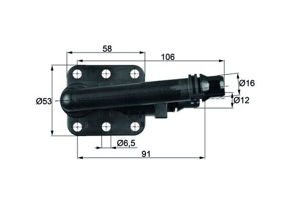 Termostat lichid racire (82  C, in carcasa) potrivit BMW 5 (E60), 5 (E61), 6 (E63), 6 (E64), 7 (E65, E66, E67) 2.0-6.0 07.01-12.10