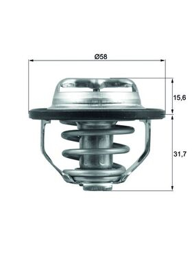 Termostat lichid racire (82  C) potrivit ALFA ROMEO 159, BRERA, SPIDER; CADILLAC BLS; CHEVROLET ALERO, CAPTIVA, COBALT, EQUINOX, HHR, MALIBU, VECTRA; FIAT CROMA; OPEL ANTARA A 1.8-2.8 06.00-