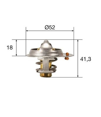 Termostat lichid racire (82  C) potrivit FIAT SEDICI; FORD SIERRA II; GEO TRACKER; HONDA CIVIC I, CIVIC II, NSX I; HYUNDAI GETZ, H-1, H-1   STAREX, H100, S; MITSUBISHI COLT VI 1.1-3.0 09.79-
