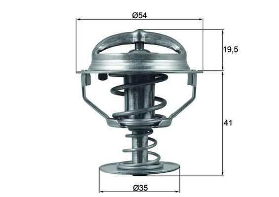 Termostat lichid racire (82  C) potrivit FORD FIESTA IV, FIESTA V, FUSION, KA, STREET KA 1.3 1.6 09.96-11.08