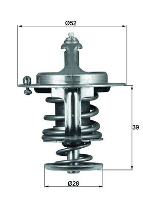 Termostat lichid racire (82  C) potrivit FORD RANGER; FORD USA PROBE II; MAZDA 2, 3, 323 F V, 323 F VI, 323 II, 323 P V, 323 S V, 323 S VI, 5, 6, 626 IV, 626 V, 6 KOMBI, B-SERIE 1.1-3.0D 11.80-