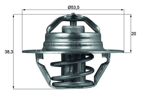 Termostat lichid racire (82  C) potrivit VOLVO 340-360, 440, 460, 480; CITROEN AX, BERLINGO, BERLINGO MINIVAN, BX, C15, C15 MINIVAN, EVASION, JUMPER I, LNA, VISA, XANTIA, XM 0.6-4.2 10.72-03.09