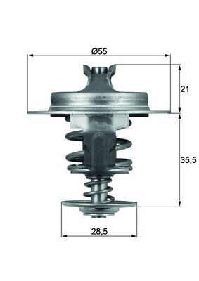 Termostat lichid racire (83  C) potrivit CITROEN BERLINGO, BERLINGO MINIVAN, BX, C15, C15 MINIVAN, C4 I, C5 I, C5 II, C5 I KOMBI, C8, EVASION, JUMPER I, JUMPY I, XANTIA 1.6-2.2D 10.85-