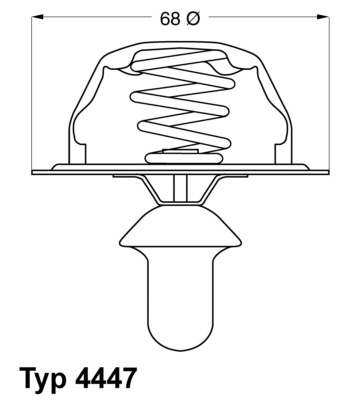 Termostat lichid racire (85°C, in carcasa) potrivit CITROEN XANTIA, XM; PEUGEOT 406, 605 2.1D 05.89-10.04 [2]