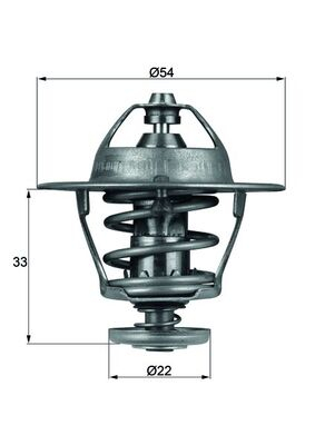 Termostat lichid racire (85  C) potrivit HONDA CIVIC VII; OPEL ASTRA F, ASTRA F KOMBI, CAMPO, COMBO MINIVAN, CORSA B, CORSA B HATCHBACK, VECTRA A, VECTRA B 1.5D 1.7D 2.5D 03.90-09.05