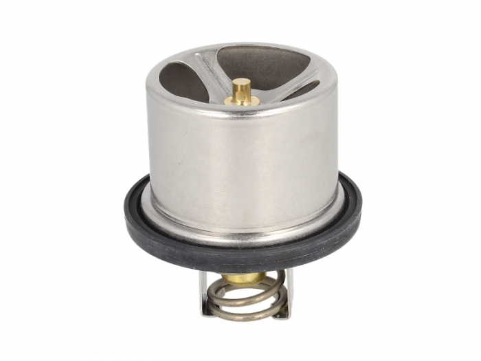 Termostat lichid racire (86  C, cu garnitura) potrivit IVECO EUROTECH MH, EUROTRAKKER, STRALIS I, STRALIS II, TRAKKER I, TRAKKER II; RVI KERAX, MIDLUM, PREMIUM; VOLVO FH12, FH16, FL D10A320-TD63E