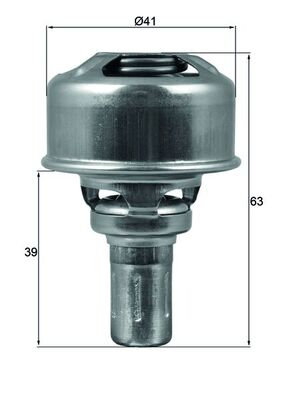 Termostat lichid racire (86  C) potrivit DACIA 1210, 1307, 1309, NOVA; RENAULT 11, 16, 17, 19 II CHAMADE, 9, CLIO I, RAPID MINIVAN, RODEO 5 1.0-1.6 09.65-03.03