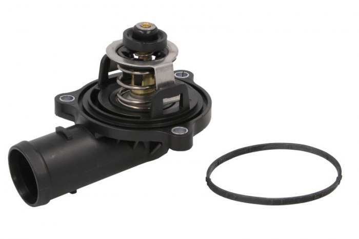 Termostat lichid racire (87  C, cu carcasa) potrivit AUDI A4 B7, A6 ALLROAD C6, A6 C6, A8 D3, Q7; VW PHAETON, TOUAREG 2.7D-5.0D 11.02-03.18