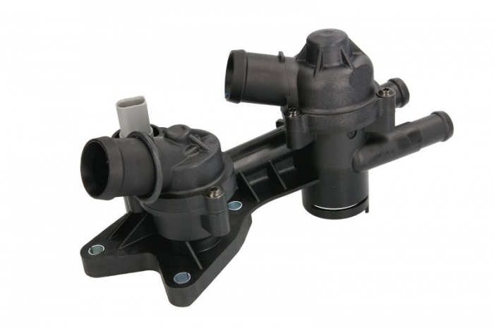 Termostat lichid racire (87  C, in carcasa) potrivit AUDI A3; SKODA FABIA II, OCTAVIA II; VW EOS, GOLF PLUS V, GOLF V, JETTA III, PASSAT B6, TOURAN 1.2 1.4 1.6 02.03-12.14