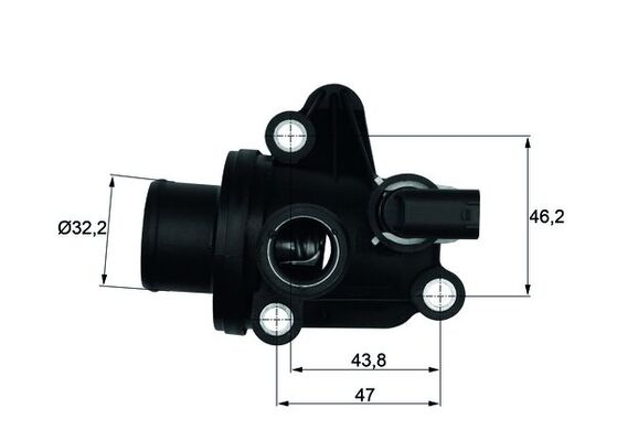 Termostat lichid racire (87  C, in carcasa) potrivit MERCEDES A (W168), VANEO (414) 1.4-2.1 07.97-07.05