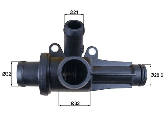 Termostat lichid racire (87  C, in carcasa) potrivit MITSUBISHI COLT VI; SMART FORFOUR 1.5D 08.04-06.12