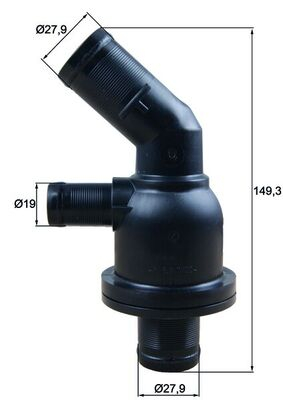Termostat lichid racire (87  C, in carcasa) potrivit RENAULT TWINGO III; SMART FORFOUR, FORTWO 0.9 0.9LPG 1.0 07.14-
