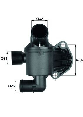 Termostat lichid racire (87  C, in carcasa) potrivit VW AMAROK, CRAFTER 30-35, CRAFTER 30-50 2.0D 09.10-05.22