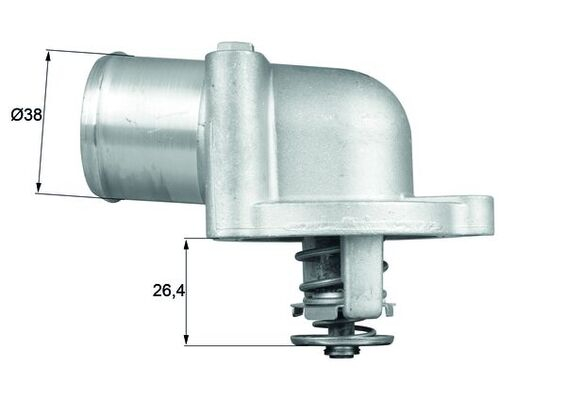 Termostat lichid racire (87  C) potrivit ALFA ROMEO 155, 156, 166, GT, SPIDER; LANCIA KAPPA, THESIS 2.0-3.2 03.92-09.10