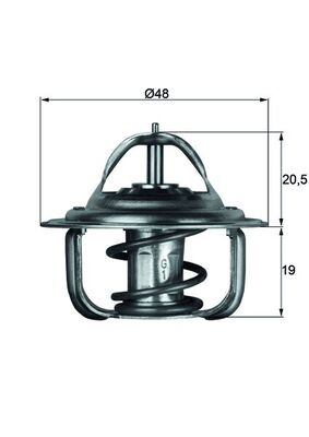 Termostat lichid racire (87  C) potrivit AUDI 50, 80 B1; CHEVROLET AVEO   KALOS; DAEWOO CIELO, ESPERO, NEXIA; FORD GALAXY I, SIERRA II; OPEL ASCONA B, ASTRA F KOMBI 1.0-2.3 09.62-05.08
